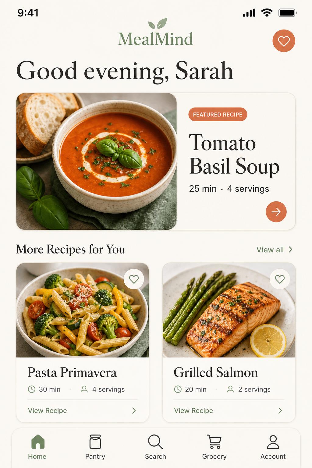 Recipe Search screen
